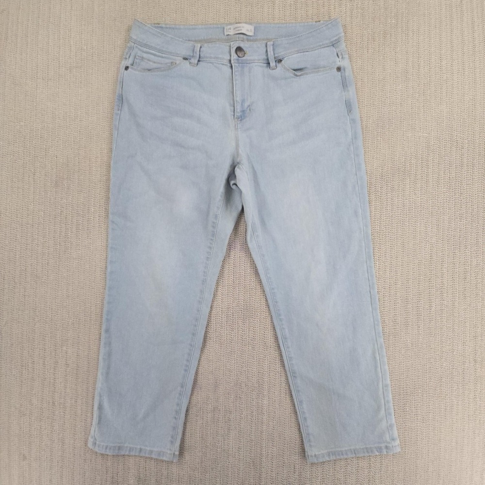 J. Jill Jeans Womens 6 Light Wash Blue Authentic Fit Stretch Cropped Denim Pants